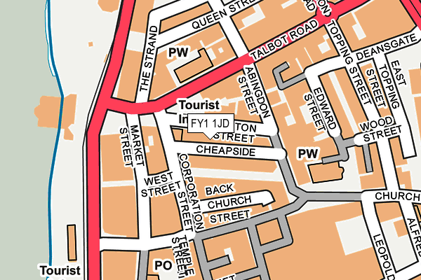 FY1 1JD map - OS OpenMap – Local (Ordnance Survey)