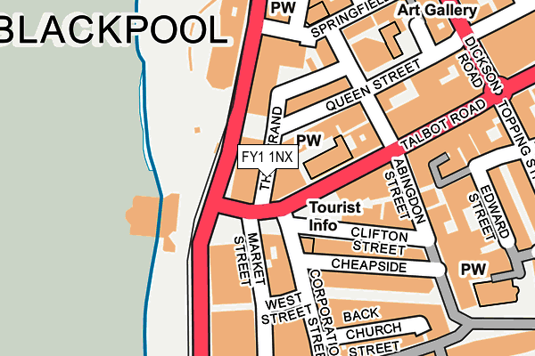 FY1 1NX map - OS OpenMap – Local (Ordnance Survey)