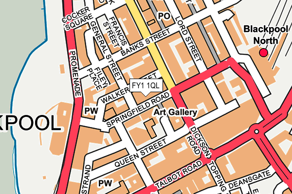 FY1 1QL map - OS OpenMap – Local (Ordnance Survey)