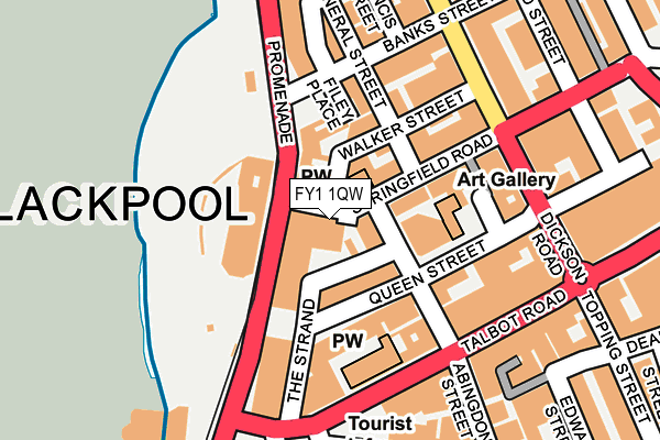 FY1 1QW map - OS OpenMap – Local (Ordnance Survey)
