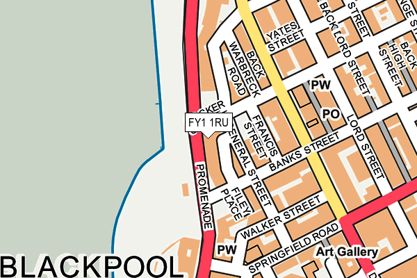 FY1 1RU map - OS OpenMap – Local (Ordnance Survey)