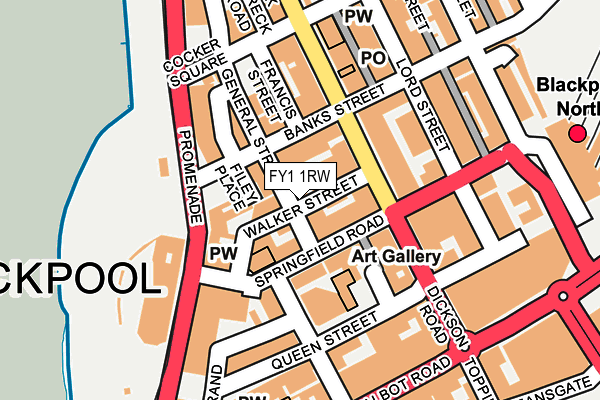 FY1 1RW map - OS OpenMap – Local (Ordnance Survey)