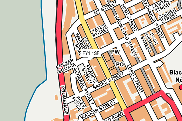 FY1 1SF map - OS OpenMap – Local (Ordnance Survey)