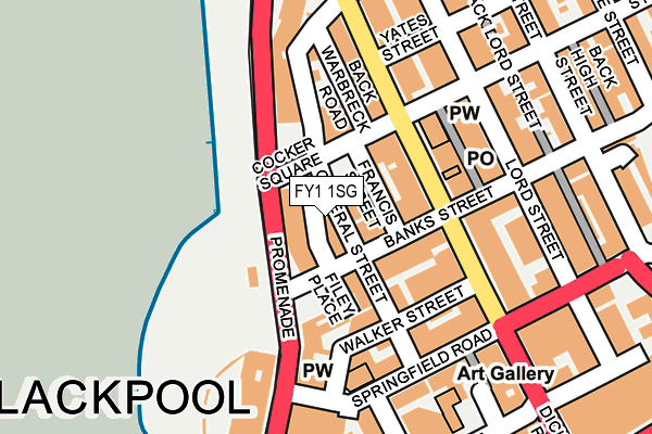 FY1 1SG map - OS OpenMap – Local (Ordnance Survey)