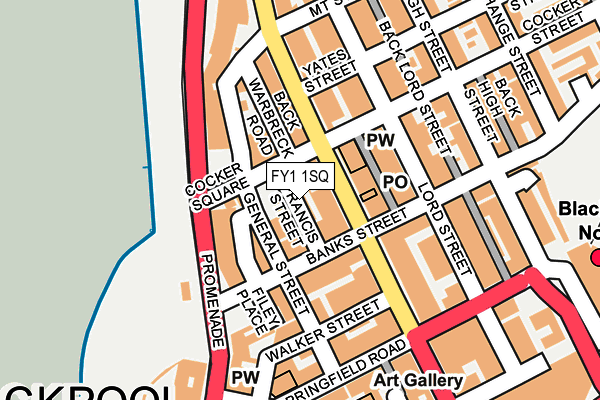 FY1 1SQ map - OS OpenMap – Local (Ordnance Survey)