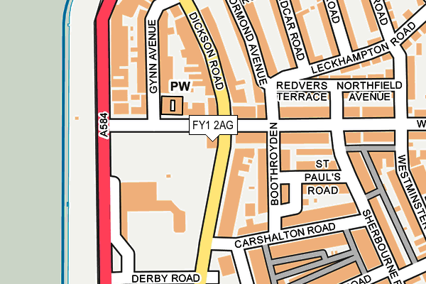 FY1 2AG map - OS OpenMap – Local (Ordnance Survey)
