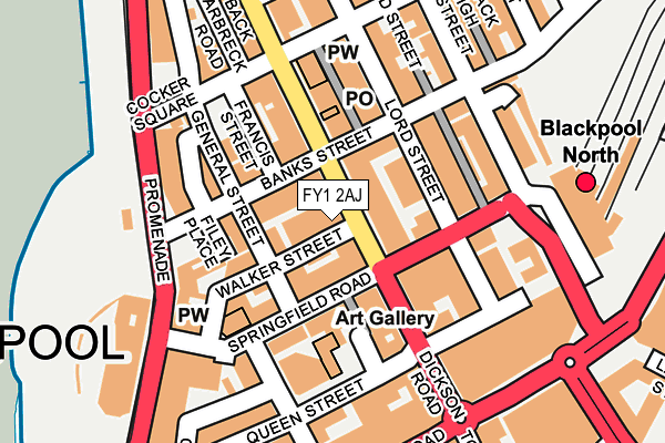 FY1 2AJ map - OS OpenMap – Local (Ordnance Survey)