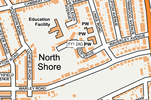 FY1 2AQ map - OS OpenMap – Local (Ordnance Survey)