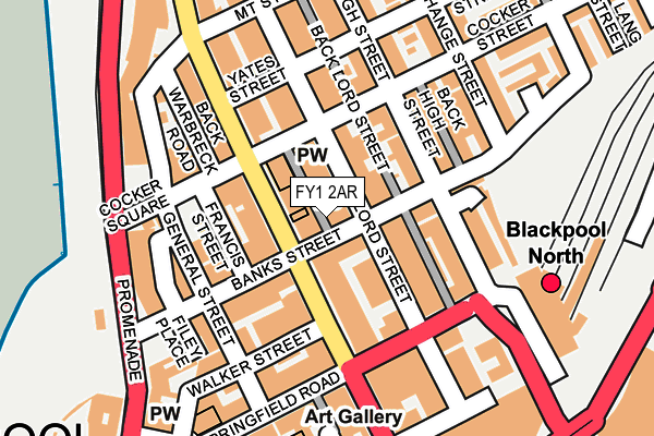 FY1 2AR map - OS OpenMap – Local (Ordnance Survey)