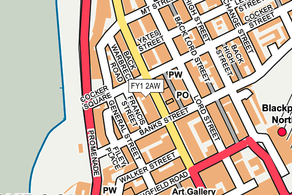 FY1 2AW map - OS OpenMap – Local (Ordnance Survey)