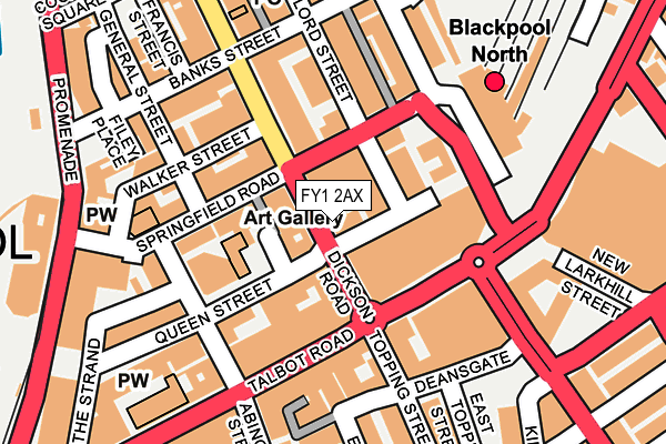 FY1 2AX map - OS OpenMap – Local (Ordnance Survey)