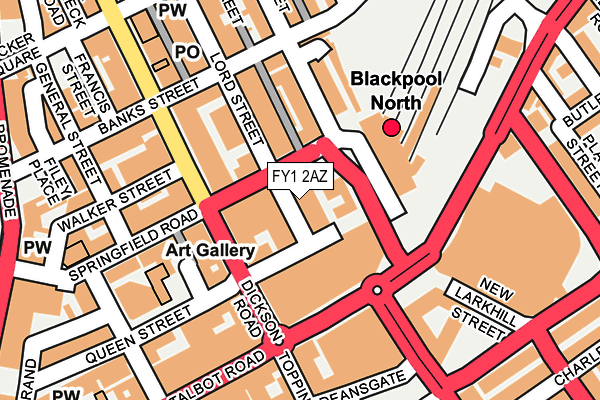 FY1 2AZ map - OS OpenMap – Local (Ordnance Survey)