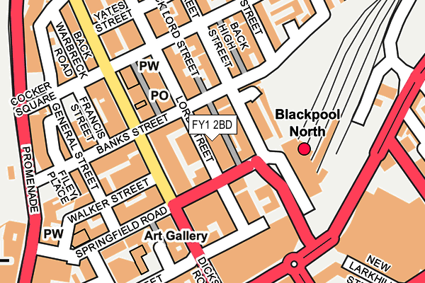 FY1 2BD map - OS OpenMap – Local (Ordnance Survey)