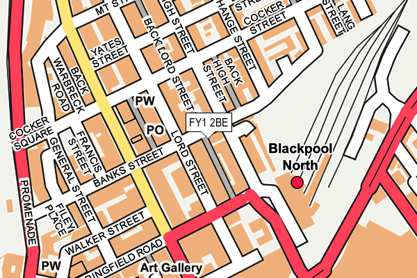 FY1 2BE map - OS OpenMap – Local (Ordnance Survey)