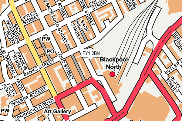 FY1 2BN map - OS OpenMap – Local (Ordnance Survey)