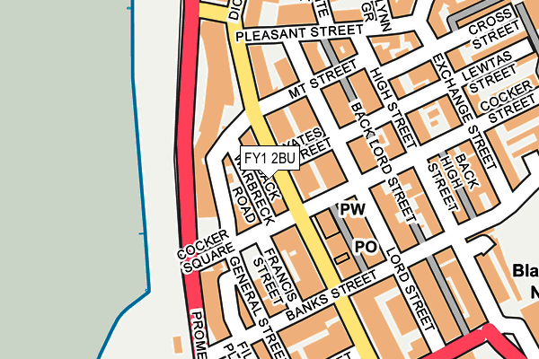 FY1 2BU map - OS OpenMap – Local (Ordnance Survey)