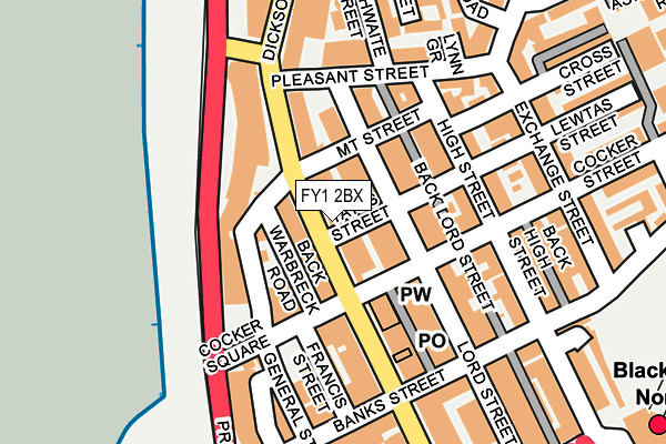 FY1 2BX map - OS OpenMap – Local (Ordnance Survey)