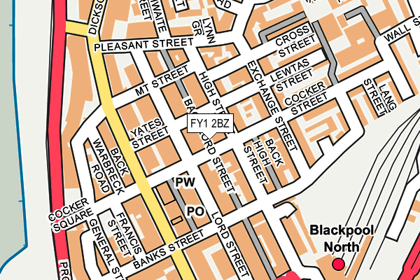 FY1 2BZ map - OS OpenMap – Local (Ordnance Survey)