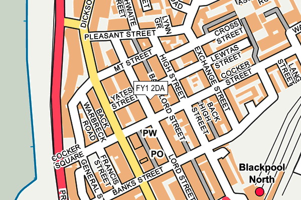 FY1 2DA map - OS OpenMap – Local (Ordnance Survey)