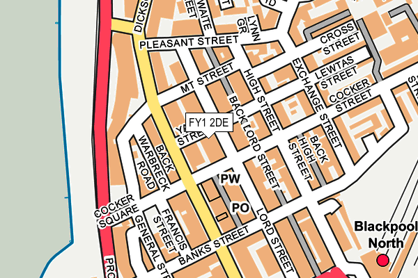FY1 2DE map - OS OpenMap – Local (Ordnance Survey)