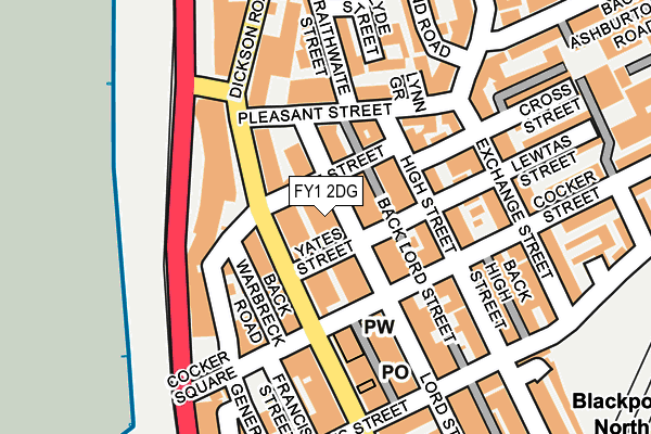 FY1 2DG map - OS OpenMap – Local (Ordnance Survey)