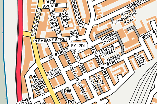 FY1 2DL map - OS OpenMap – Local (Ordnance Survey)