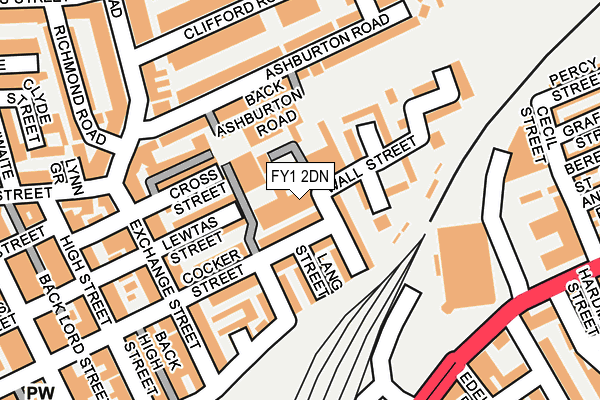 FY1 2DN map - OS OpenMap – Local (Ordnance Survey)