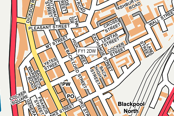 FY1 2DW map - OS OpenMap – Local (Ordnance Survey)