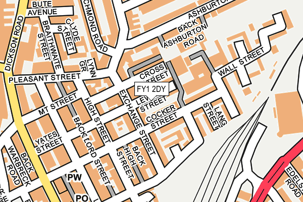 FY1 2DY map - OS OpenMap – Local (Ordnance Survey)