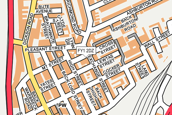 FY1 2DZ map - OS OpenMap – Local (Ordnance Survey)