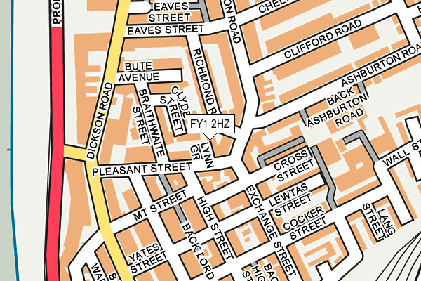 FY1 2HZ map - OS OpenMap – Local (Ordnance Survey)