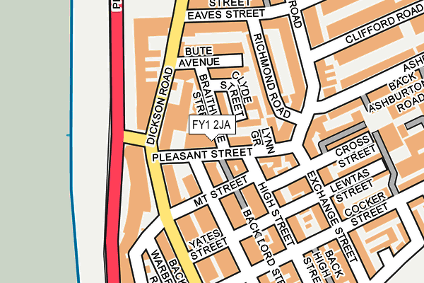 FY1 2JA map - OS OpenMap – Local (Ordnance Survey)