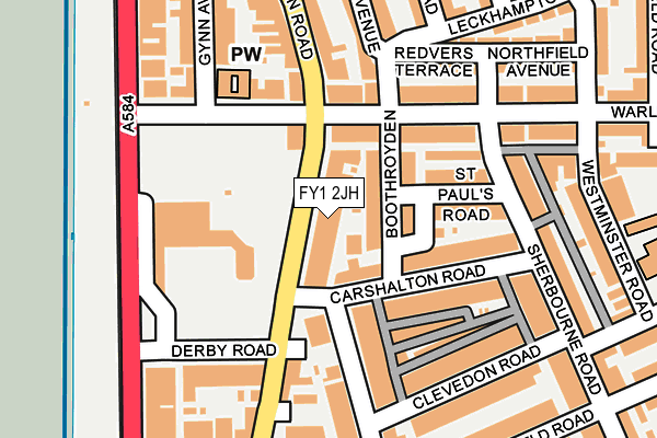 FY1 2JH map - OS OpenMap – Local (Ordnance Survey)