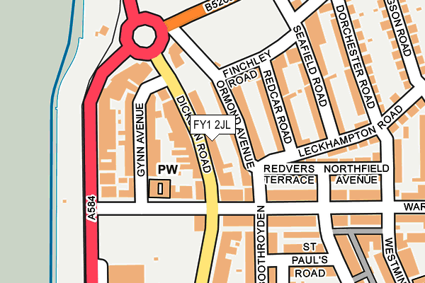 FY1 2JL map - OS OpenMap – Local (Ordnance Survey)