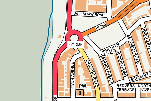 FY1 2JR map - OS OpenMap – Local (Ordnance Survey)
