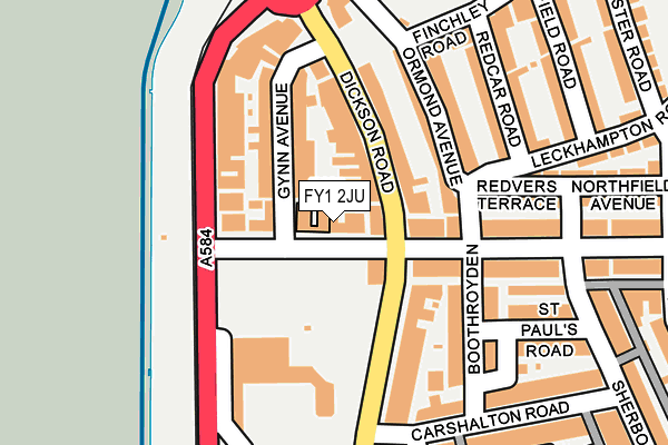 FY1 2JU map - OS OpenMap – Local (Ordnance Survey)