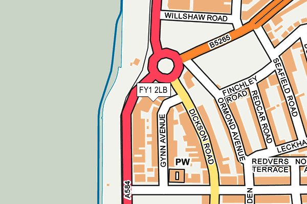 FY1 2LB map - OS OpenMap – Local (Ordnance Survey)