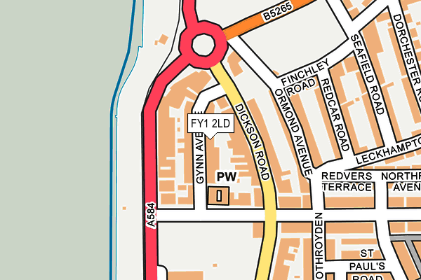 FY1 2LD map - OS OpenMap – Local (Ordnance Survey)