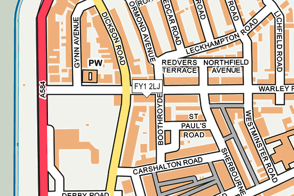 FY1 2LJ map - OS OpenMap – Local (Ordnance Survey)