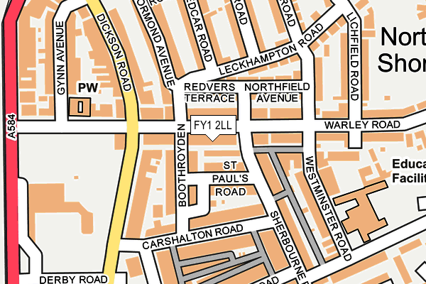 FY1 2LL map - OS OpenMap – Local (Ordnance Survey)