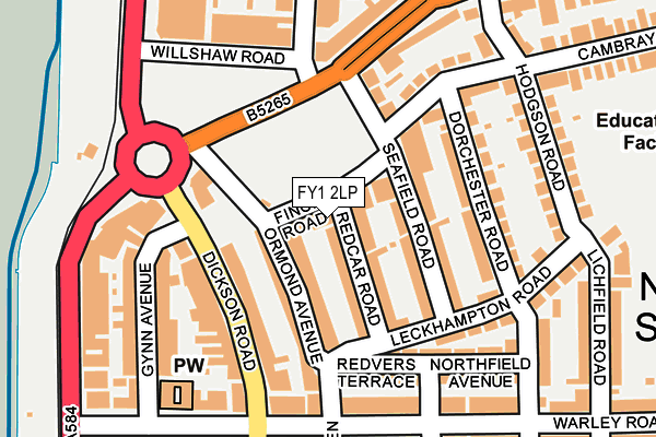 FY1 2LP map - OS OpenMap – Local (Ordnance Survey)