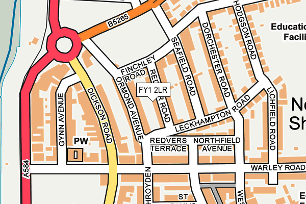 FY1 2LR map - OS OpenMap – Local (Ordnance Survey)