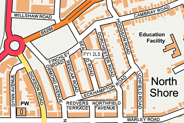 FY1 2LS map - OS OpenMap – Local (Ordnance Survey)