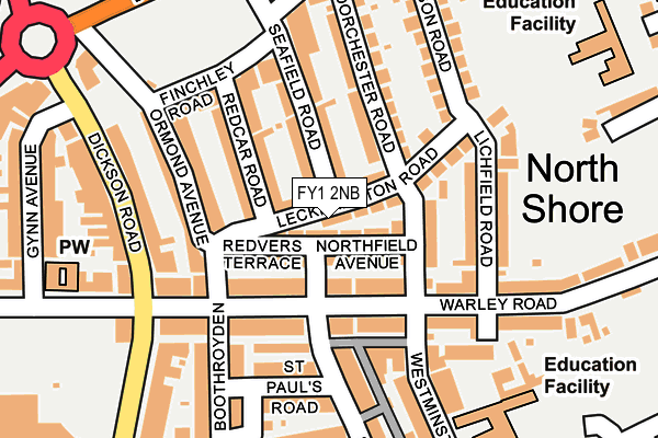 FY1 2NB map - OS OpenMap – Local (Ordnance Survey)