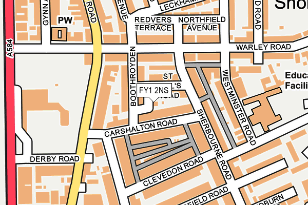 FY1 2NS map - OS OpenMap – Local (Ordnance Survey)