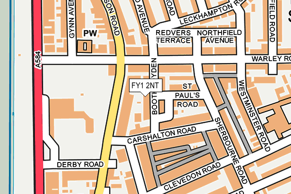 FY1 2NT map - OS OpenMap – Local (Ordnance Survey)