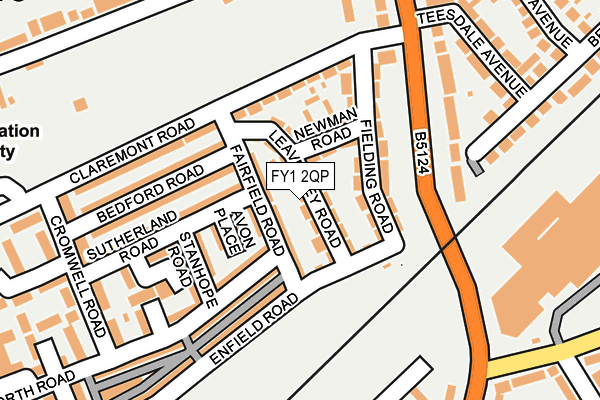 FY1 2QP map - OS OpenMap – Local (Ordnance Survey)