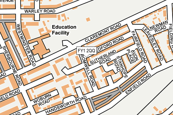 FY1 2QQ map - OS OpenMap – Local (Ordnance Survey)