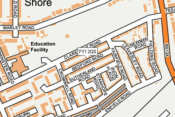 FY1 2QS map - OS OpenMap – Local (Ordnance Survey)