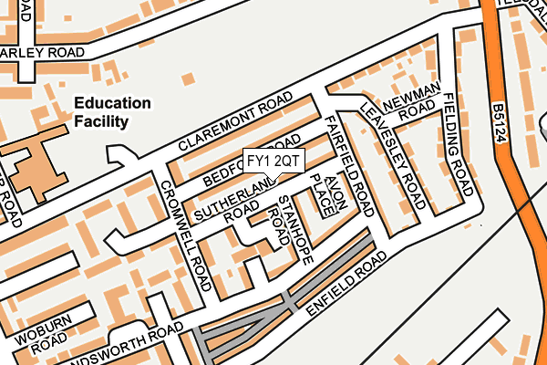 FY1 2QT map - OS OpenMap – Local (Ordnance Survey)